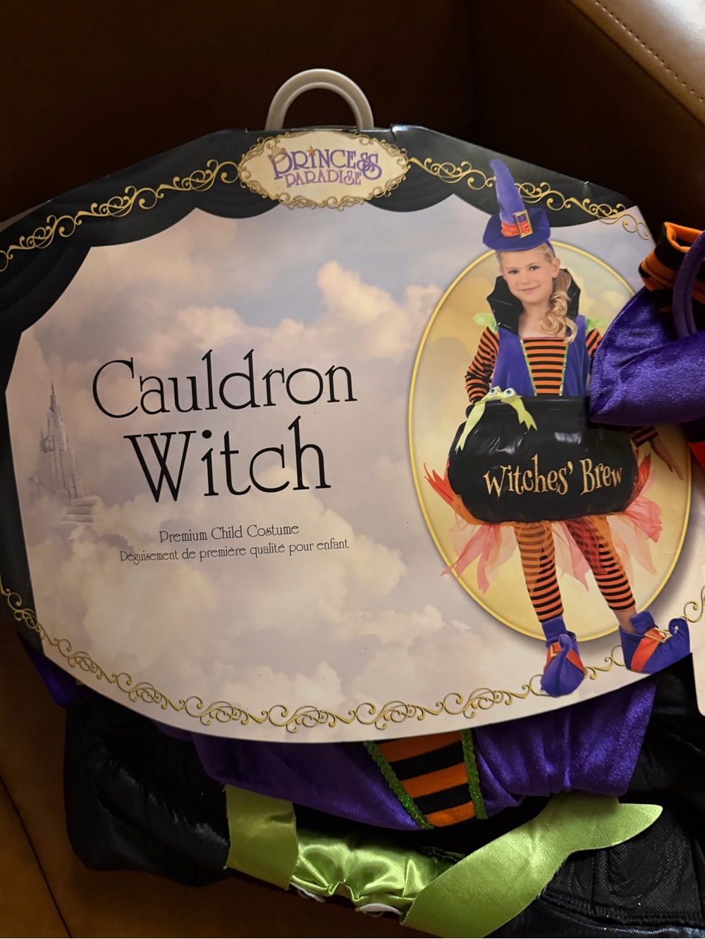 Cauldron Witch Kids Costume - Purple/Black/Orange/Green